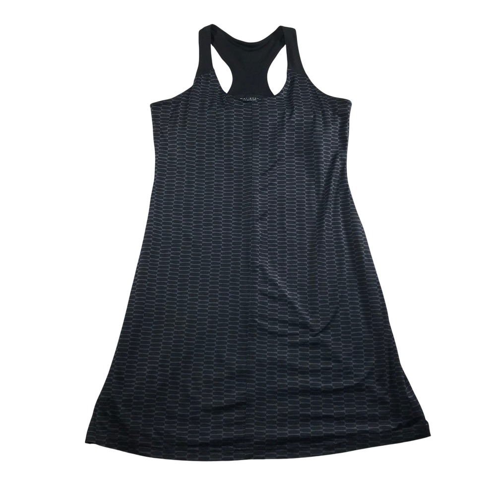 Columbia Omni-Shade Omni-Wick Racerback Active Dress Black Geometric Large